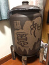 紫來順宜興紫砂茶葉罐大小號(hào)普洱茶缸密封罐粗陶瓷存儲(chǔ)醒茶罐茶葉包裝盒 35餅-吉祥款-含底座 曬單實(shí)拍圖