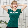 adidas阿迪达斯短袖女T恤女装 夏新款运动服棉质舒适休闲上衣高尔夫T恤 纯棉绿色 FP7866 M(165/88A) 实拍图