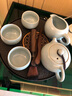 尋汝 仿烏金石陶瓷茶具高檔茶盤套裝功夫茶盤茶托干泡簡易不銹鋼帶排水簡約石頭小茶臺托盤茶海家用辦公室 圓形盤-直徑25.5cm 曬單實(shí)拍圖
