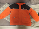 暇步士（Hush Puppies）童裝兒童風(fēng)衣男童春秋季男大童時(shí)尚拼色舒適風(fēng)衣外套 甜橙桔 130 曬單實(shí)拍圖