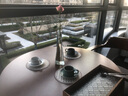九土日式實(shí)木玻璃茶盤創(chuàng)意胡桃木托盤復(fù)古海棠花玻璃果盤收納盤 款式一 曬單實(shí)拍圖
