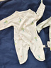 婧麒（JOYNCLEON）新生嬰兒連體衣夏季薄款寶寶無骨衣服兒童夏裝蝴蝶衣哈衣爬服 棕色小熊 59cm 曬單實(shí)拍圖