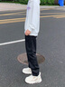 馬克華菲高幫男鞋秋季2025新款厚底老爹鞋男休閑百搭板鞋男氣墊增高鞋子潮 米色 40 【男碼】此款為標準皮鞋尺碼 曬單實(shí)拍圖