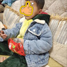 G.DUCKKIDS兒童牛仔外套加絨加厚2024新款童裝寶寶秋冬男孩衣服冬季男童冬裝 彩色字母外套 加絨加厚 120cm 曬單實拍圖