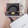 AHK足銀貔貅手鏈男女士轉(zhuǎn)運(yùn)珠手串首飾七夕情人節(jié)禮物送男女朋友老婆 【男款黑曜石】招財(cái)進(jìn)寶貔貅手鏈 曬單實(shí)拍圖