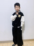 史努比男童外套2024新款春秋款洋氣男大童夾克薄款針織兒童棒球服 沖浪努比藏青 120 曬單實拍圖