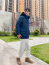 beanpole90%鵝絨 濱波秋冬男士多口袋工裝風(fēng)羽絨服 藏青色 S 170/88A 曬單實拍圖