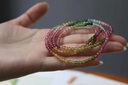 綠儂珠寶 彩色碧璽手鏈多圈女款玻璃體糖果繞三圈時(shí)尚情侶手串 糖果色碧璽彩虹鏈3mm繞手四圈 曬單實(shí)拍圖