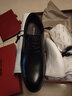 皮爾卡丹（pierre cardin）商務(wù)正裝男鞋防滑橡膠底皮鞋頭層牛皮系帶德比鞋男鞋男士正裝 紳士黑 40 曬單實(shí)拍圖