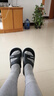安嘆（ANTAN）運動(dòng)拖鞋男外穿夏天2025新款浴室防滑涼拖鞋室內洗澡時(shí)尚防臭ins B88D黑色 42-43 (適合41-42腳) 曬單實(shí)拍圖
