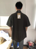 沐秋（MUQIU）夏季法式復古工裝短袖襯衫男士日系潮牌百搭寬松休閑純棉半袖襯衣 卡其色 XL【150-170斤】 曬單實(shí)拍圖