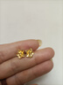 周六福黃金耳釘女足金999花卉耳飾耳針 計(jì)價(jià) 2.29g 曬單實(shí)拍圖