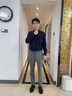 威可多（VICUTU）【暖燚POLO】男士長(cháng)袖T恤舒暖商務(wù)通勤百搭簡(jiǎn)約打底衫 深灰藍 M 曬單實(shí)拍圖
