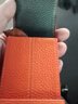 WANCHER 真皮三支裝頭層牛皮鋼筆套保護(hù)套雙色筆袋皮筆簾 外橙里 黑雙層真皮 曬單實(shí)拍圖
