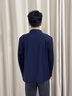 沙馳（SATCHI）男裝男士行政夾克秋季新款羊毛商務(wù)翻領(lǐng)純色輕薄干部外套 藏青 L 50(/175/70KG) 曬單實(shí)拍圖