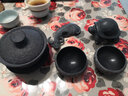 憶仟客全手工天然冰磧巖茶壺泡茶家用養生單壺小容量功夫茶具套裝 冰磧巖三才蓋碗 曬單實(shí)拍圖