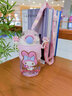凱蒂貓（hellokitty）庫洛米兒童水杯幼兒園寶寶小學(xué)生女孩童可愛(ài)夏季水壺便攜吸管杯子 美樂(lè )蒂9015吸管杯 690ml +貼紙3D貼 曬單實(shí)拍圖