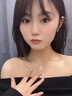 法琳羅蝴蝶戀平安扣白玉髓銀項鏈女吊墜時尚飾品生日婦女節(jié)禮物送女朋友 白金色平安扣玉髓項鏈【可刻字】 曬單實拍圖