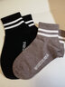 珍行足衣（ZJZUE）襪子女短襪夏季100%棉抗菌防臭夏天條紋棉襪女士中短筒襪子 白色+米色+駝色+深灰+黑色 5雙 均碼 曬單實(shí)拍圖