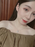 HR赫蓮娜輕奢項(xiàng)鏈女士鎖骨鏈時(shí)尚首飾品七夕情人節(jié)禮物送女友老婆 白金色·白鉆 曬單實(shí)拍圖