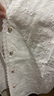 Olrain歐芮兒白色V領(lǐng)短袖襯衫女夏季寬松泡泡袖重工刺繡蕾絲衫襯衣女 白色 S 曬單實(shí)拍圖