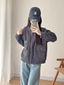 子牧棉麻秋裝 女短外套衛衣開(kāi)衫拉鏈棒球服夾克洋氣百搭上衣2349 深灰色 M(建議95-115斤) 曬單實(shí)拍圖