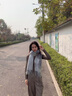 瑪麗亞·古琦（MARJA KURKI）羊毛圍巾女 秋冬披肩圍巾兩用 麋鹿印花圖案 北國冬日 藏藍(lán)色 曬單實(shí)拍圖