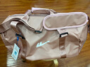 回力大容量手提包男旅游行李袋轻便干湿分离运动健身短途斜挎旅行包女 粉色+灰色青蛙挂件 实拍图