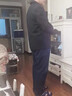 拉博夫行政男裝羊毛夾克男干部領(lǐng)導(dǎo)外套春秋翻領(lǐng)商務(wù)休閑中老年公務(wù)茄克 沉穩(wěn)藏藍(lán)色【柔糯羊毛】 50/175/L 曬單實(shí)拍圖