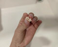 伊黛兒S925銀甜美迷你櫻花耳釘女春夏季粉色花朵超仙小清新高級感耳環(huán) E3496櫻花銀耳釘 曬單實拍圖