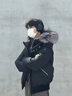 MACKAGE【七夕】MACKAGE男士 DIXON短款拆卸連帽經(jīng)典流行保暖休閑羽絨服 黑色-銀狐毛領(lǐng) 38 （推薦170CM-180CM） 曬單實(shí)拍圖
