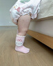 南律春秋兒童襪子中筒卡通可愛(ài)寶寶襪子1-3歲嬰兒無(wú)骨小童棉襪學(xué)生襪 貝妮小兔 4雙 S 建議0-1歲 曬單實(shí)拍圖
