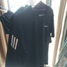 季駱森運動(dòng)套裝男夏季薄款短袖T恤五分短褲跑步服休閑速干足球運動(dòng)服 黑色 XL 曬單實(shí)拍圖