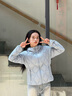 波司登（BOSIDENG）【反季】谷愛凌同款輕薄鵝絨羽絨服女連帽修身連帽便捷收納短外套 晴山藍5702 S 160/84A 曬單實拍圖