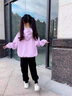 純貝兔（CHUNBEITU）女童衛(wèi)衣秋冬新款兒童寬松加絨套頭連帽長袖中大童休閑運動上衣潮 花灰色加絨衛(wèi)衣 140（建議身高135cm左右） 曬單實拍圖