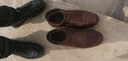 奧康棉鞋男士冬季加絨加厚棉靴商務(wù)休閑保暖棉皮鞋男真皮中老年爸爸鞋 棕色 40 曬單實(shí)拍圖