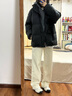 雅鹿棉衣男冬季連帽棉服外套夾克面包服加厚大碼上衣冬天棉襖衣服男裝 卡其色 XL 曬單實拍圖
