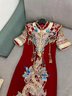枝己秀禾服新中式2025新款情侶裝結(jié)婚禮服敬酒服古裝新娘嫁衣龍鳳褂 8303旗袍（僅女裝） M 曬單實拍圖