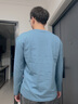 GEDIQIG純棉四件裝ins潮百搭長(zhǎng)袖t恤男青少年圓領(lǐng)大碼體恤秋衣上衣打底衫 SP鐵灰+EX霧藍(lán)+麥穗霧藍(lán)+PK鐵灰 3XL (建議160-175斤) 曬單實(shí)拍圖