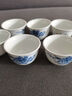 恒古（Heregur） 高溫青花陶瓷工夫小茶杯茶道品茗杯中式潮汕功夫茶具40毫升家用單杯老爺杯 (40mL)青花牡丹6個(gè) 曬單實(shí)拍圖