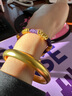 六福珠寶足金佛說(shuō)吉祥經(jīng)黃金手鐲女款空心鐲子 計價(jià) B01TBGB0067 54mm-47.39克(含工費3128元) 曬單實(shí)拍圖