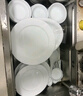 景德鎮(zhèn)（jdz）陶瓷餐具家用無鉛白瓷碗盤餐具整套喬遷之喜搬家禮物高級(jí)感流霜56 曬單實(shí)拍圖