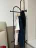 積累小家 北歐家用客廳落地衣帽架置物架現代簡(jiǎn)約臥室轉角金屬鐵藝掛衣架 【魅力黑】| 一體成型 43cm*26cm*175cm 曬單實(shí)拍圖