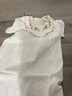 眠島夏季日系甜美短袖睡裙女薄款刺繡森系雙層純棉紗布家居裙 純白 M (158-165cm 115斤以內(nèi)) 曬單實(shí)拍圖