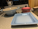 酷彩（Le Creuset）炻瓷盤創(chuàng)意沙拉水果菜盤家用法式料理碗 17cm法式料理碗水晶藍(lán) 曬單實拍圖