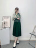 顏域V領(lǐng)針織開(kāi)衫外套女2025新款冬季復(fù)古氣質(zhì)長(zhǎng)袖扎染慵懶風(fēng)毛衣 綠花 S 曬單實(shí)拍圖