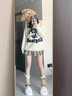 JIOESC紐扣堆堆襪套美拉德拼色襪套女春秋款JK毛線針織秋天彩色腿套襪子 淺黃 1雙 曬單實(shí)拍圖