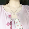 紀蔻（JESCAKOO）輕奢愛(ài)心靈動(dòng)項鏈女跳動(dòng)心鎖骨鏈生日禮物情人節送女友送老婆告白 優(yōu)雅六芒星項鏈-玫瑰金白鋯 曬單實(shí)拍圖