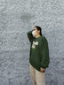 熊貓·本（ben.panda）圓領(lǐng)衛衣男春季套頭寬松日系簡(jiǎn)約潮牌情侶上衣 綠色 XL 曬單實(shí)拍圖