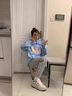 俞兆林（YUZHAOLIN）束腳休閑褲女2025春秋冬新款女裝加絨加厚保暖時(shí)尚顯瘦哈倫褲子 灰色 加厚長(zhǎng)褲 加絨 M 80-100斤 曬單實(shí)拍圖